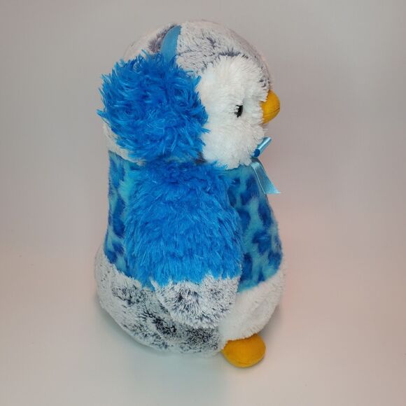 Aurora Penguin With Blue Sweater & Ear Muffs 12" Soft Plush Stuffed Animal 2018 - Picture 4 of 7